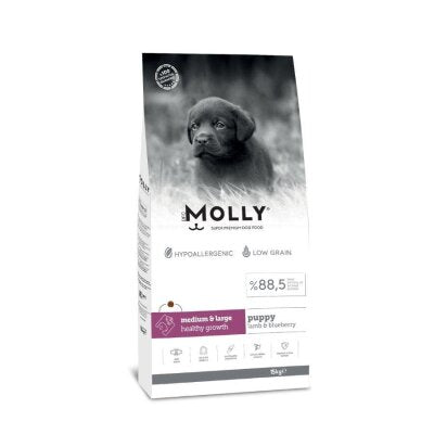 Molly Düşük Tahıllı Kuzulu Büyük Irk Yavru Köpek Maması 15 kg