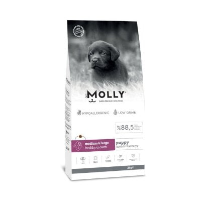 Molly Düşük Tahıllı Kuzulu Büyük Irk Yavru Köpek Maması 2 kg