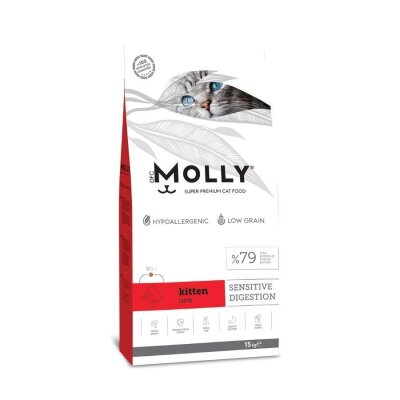 Molly Düşük Tahıllı Kuzulu Yavru Kedi Maması 15 kg