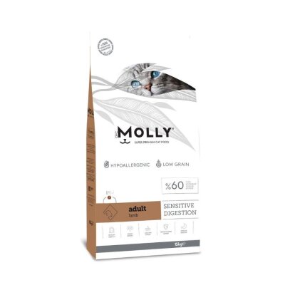 Molly Hipoalerjenik Kuzulu Düşük Tahıllı Yetişkin Kedi Maması 15 kg