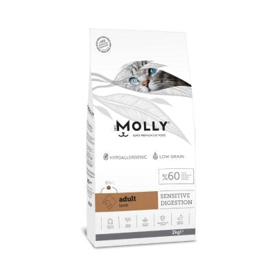 Molly Düşük Tahıllı Kuzulu Yetişkin Kedi Maması 2 kg