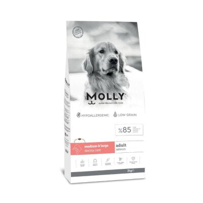 Molly Düşük Tahıllı Somonlu Büyük Irk Köpek Maması 2 kg