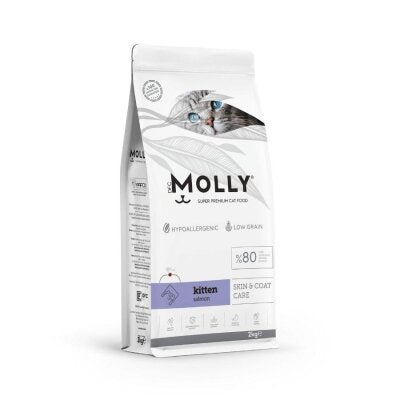 Molly Düşük Tahıllı Somonlu Yavru Kedi Maması 2 kg