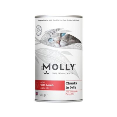Molly Jöleli Parça Kuzu Etli Yetişkin Kedi Konservesi 400 gr