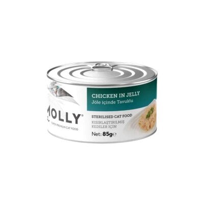Molly Jöleli Tavuklu Kısırlaştırılmış Tahılsız Kedi Konservesi 85 gr