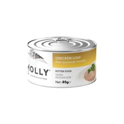 Molly Pate Tavuk Etli Tahılsız Yavru Kedi Konservesi 85 gr