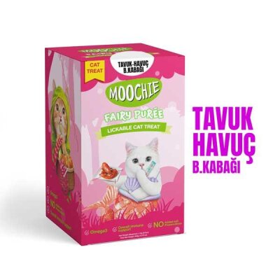 Moochie Tavuk Havuç ve Balkabaklı Sıvı Krema Kedi Ödülü 30x15 g