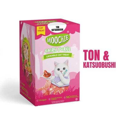 Moochie Ton Balıklı ve Katsuobushili Sıvı Krema Kedi Ödülü 30x15 g
