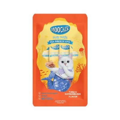 Moochie Creamy Ton-Katsuobushili Sıvı Krema Kedi Ödülü 5x15 gr