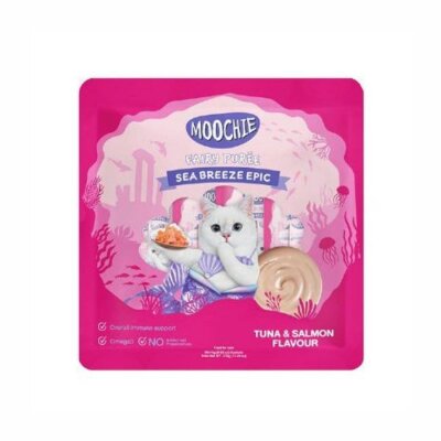 Moochie Creamy Ton ve Somon Balıklı Sıvı Kedi Ödülü 25x15 gr
