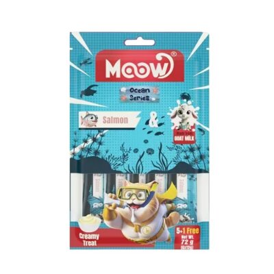 Moow Creamy Somonlu Keçi Sütlü Sıvı Kedi Ödülü 6x12 gr