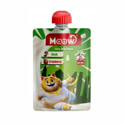Moow Taze Ördekli Kızılcıklı ve Keçi Sütlü Kedi Et Ezmesi 90 g