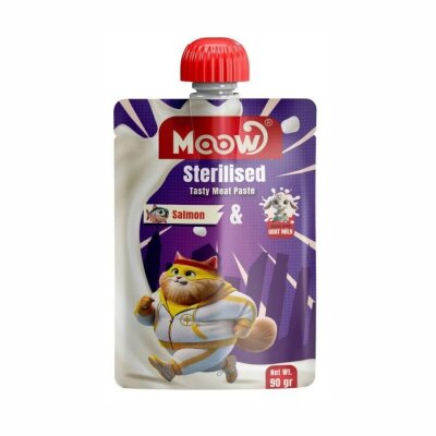 Moow Taze Somonlu ve Keçi Sütlü Kısır Kedi Et Ezmesi 90 g