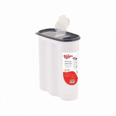 Natura Click Kapaklı Kedi ve Köpek Mama Saklama Kabı 6 L