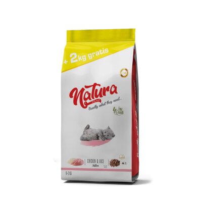 Natura Premium Düşük Tahıllı Tavuklu Yavru Kedi Maması 8+2 kg