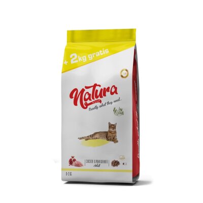 Natura Premium Tavuklu Narlı Düşük Tahıllı Kedi Maması 10 kg