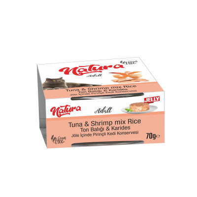 Natura Ton Balıklı Karidesli Jöleli Yetişkin Kedi Yaş Maması 70 gr
