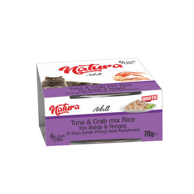 Natura Jöleli Ton Balıklı ve Yengeçli Yetişkin Kedi Konservesi 70 gr