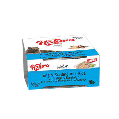 Natura Jöleli Ton ve Sardalyalı Yetişkin Kedi Konservesi 70 gr