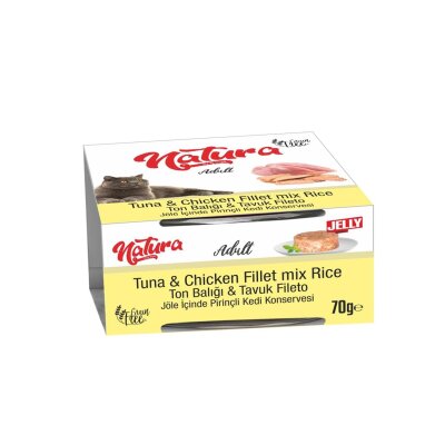 Natura Jöleli Ton ve Tavuk Etli Yetişkin Kedi Konservesi 70 gr