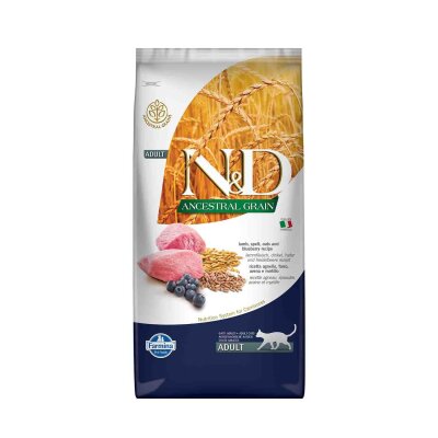 Düşük Tahıllı Kuzu Etli Yaban Mersinli 10 kg Kedi Maması