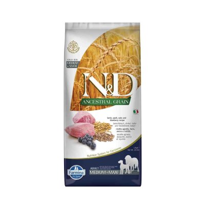 N&D Düşük Tahıllı Kuzu Etli Orta-Büyük Irk Köpek Maması 12 kg