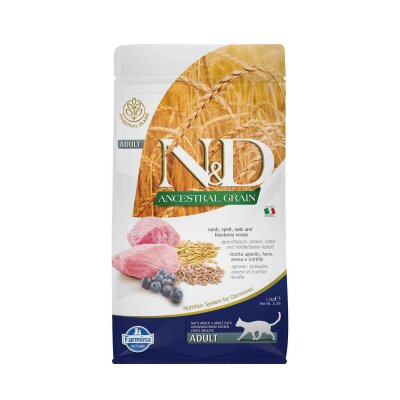N&D Düşük Tahıllı Kuzu Etli Yetişkin Kedi Maması 1,5 kg