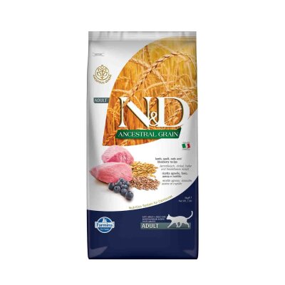 N&D Kuzu Etli Yaban Mersinli Düşük Tahıllı Kedi Maması 5 kg