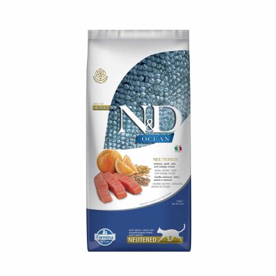 N&D Düşük Tahıllı Somonlu Kısırlaştırılmış Kedi Maması 10 kg