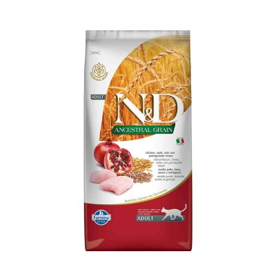 Yetişkin için Düşük Tahıllı Tavuklu Narlı 10 kg Kedi Maması