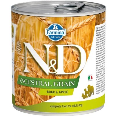 N&D Düşük Tahıllı Yaban Domuzlu Yetişkin Köpek Konservesi (285 gr)