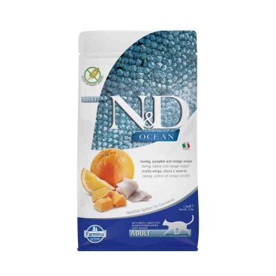 N&D Ocean Ringa Balıklı Balkabaklı Tahılsız Kedi Maması 1,5 kg