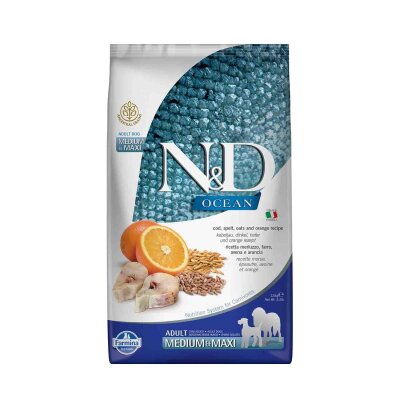 N&D Ocean Balıklı Portakallı Orta-Büyük Irk Köpek Maması 2,5 kg