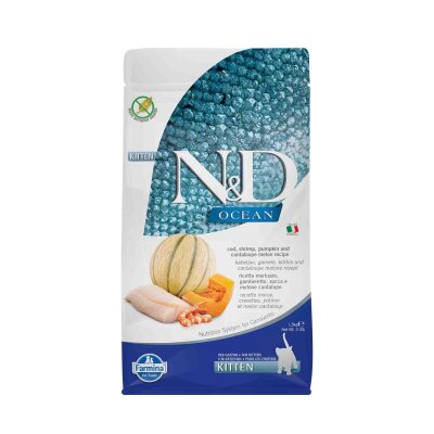 N&D Ocean Morina Balıklı Karidesli Tahılsız Yavru Kedi Maması 1,5 kg