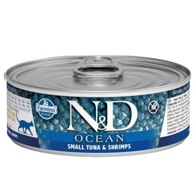 N&D Tahılsız Levrek ve Mürekkep Balıklı Kedi Konservesi 80 gr
