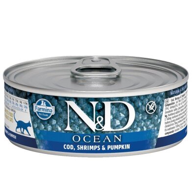 N&D Ocean Morina Karidesli Tahılsız Yavru Kedi Konservesi 80 gr