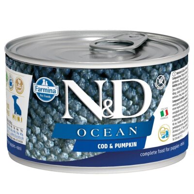 N&D Ocean Tahılsız Morina Balıklı Balkabaklı Köpek Konservesi (140 gr)