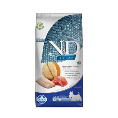 N&D Ocean Morina Balıklı Kavunlu Tahılsız Mini Irk Köpek Maması 7 kg