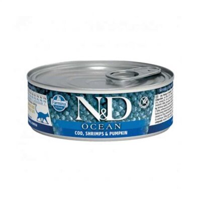 N&D Tahılsız Morina ve Balkabaklı Kedi Konservesi 80 gr