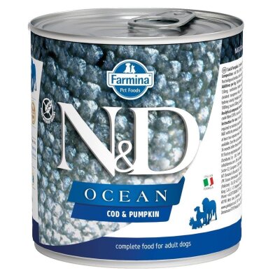 N&D Ocean Morina Balıklı Balkabaklı Yetişkin Köpek Konservesi 285 gr