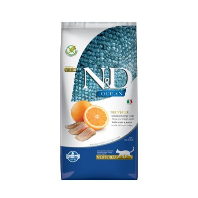 N&D Ocean Tahılsız Ringa Balıklı Kısırlaştırılmış Kedi Maması 5 kg