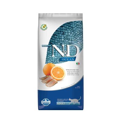 N&D Ocean Ringa Balıklı Portakallı Tahılsız Kedi Maması 10 kg