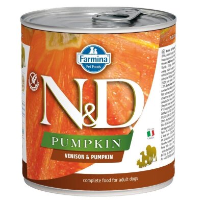 N&D Pumpkin Geyik Etli Balkabaklı Yetişkin Köpek Konservesi (285 gr)