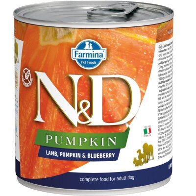 N&D Pumpkin Kuzu Etli Tahılsız Yetişkin Köpek Konservesi 285 gr