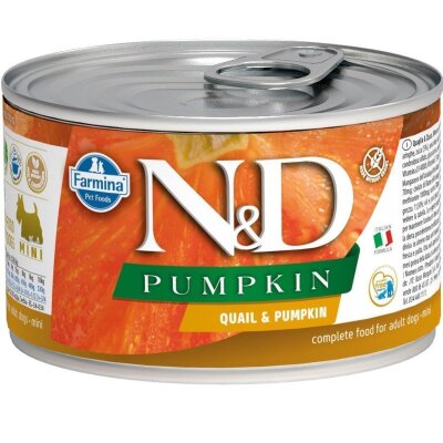 N&D Pumpkin Bıldırcınlı Balkabaklı Küçük Irk Köpek Konservesi (140 gr)