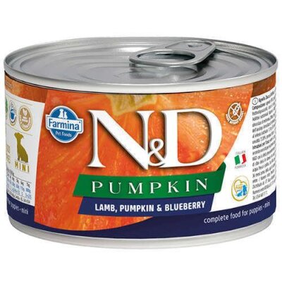 N&D Pumpkin Kuzu Etli Balkabaklı Mini Irk Yavru Konservesi 140 gr
