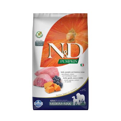 N&D Pumpkin Kuzulu Tahılsız Orta-Büyük Irk Köpek Maması 2,5 kg