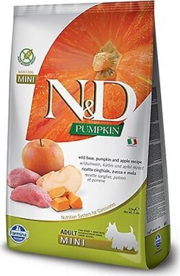 N&D Pumpkin Tahılsız Yaban Domuzlu Küçük Irk Köpek Maması (7 kg)
