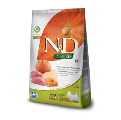 N&D Pumpkin Tahılsız Yaban Domuzlu Küçük Irk Köpek Maması (7 kg)