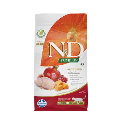 Kısırlaştırılmış Kediler için Tahılsız Bıldırcınlı 1,5 kg Mama